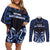 Custom Aotearoa Ngati Tuwharetoa Couples Matching Off Shoulder Short Dress and Long Sleeve Button Shirt Maori Pattern New Zealand - Polynesian Pride