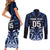Custom Aotearoa Ngati Tuwharetoa Couples Matching Short Sleeve Bodycon Dress and Long Sleeve Button Shirt Maori Pattern New Zealand - Polynesian Pride