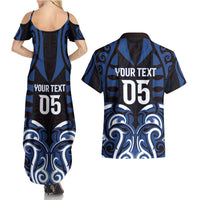 Custom Aotearoa Ngati Tuwharetoa Couples Matching Summer Maxi Dress and Hawaiian Shirt Maori Pattern New Zealand DT05 - Polynesian Pride