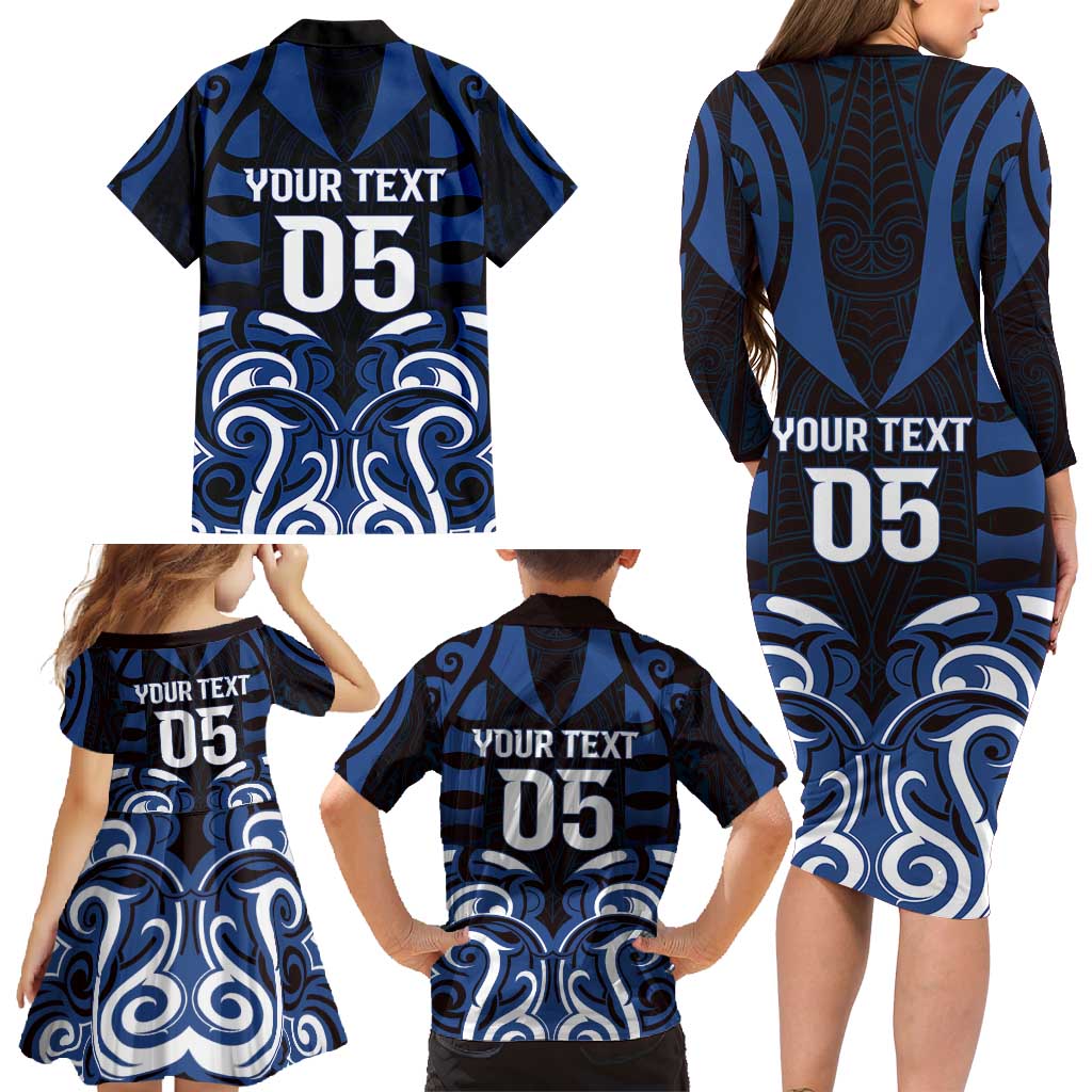 Custom Aotearoa Ngati Tuwharetoa Family Matching Long Sleeve Bodycon Dress and Hawaiian Shirt Maori Pattern New Zealand DT05 - Polynesian Pride