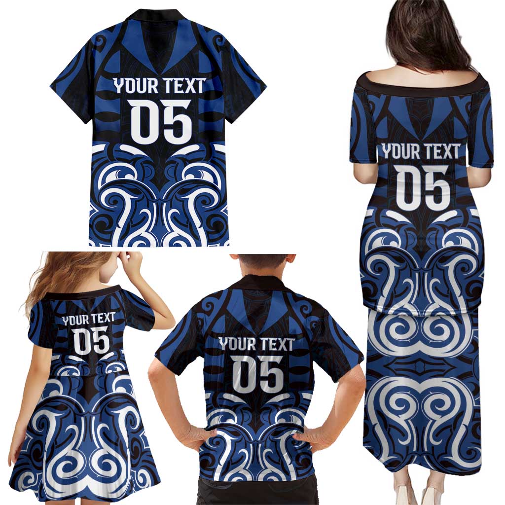 Custom Aotearoa Ngati Tuwharetoa Family Matching Puletasi and Hawaiian Shirt Maori Pattern New Zealand DT05 - Polynesian Pride