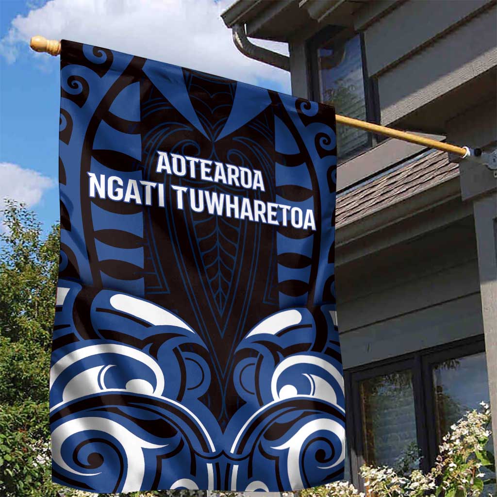 Aotearoa Ngati Tuwharetoa Garden Flag Maori Pattern New Zealand - Polynesian Pride