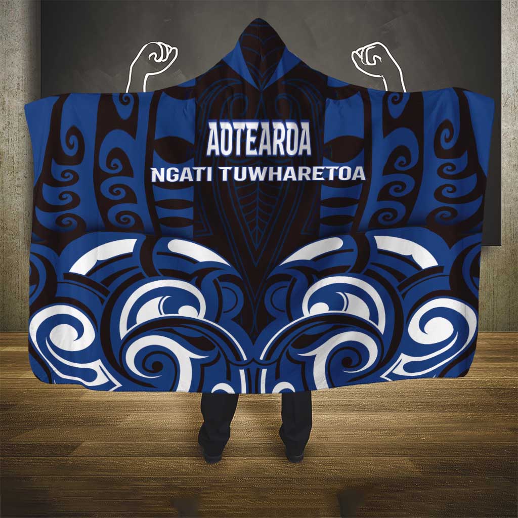 Aotearoa Ngati Tuwharetoa Hooded Blanket Maori Pattern New Zealand - Polynesian Pride
