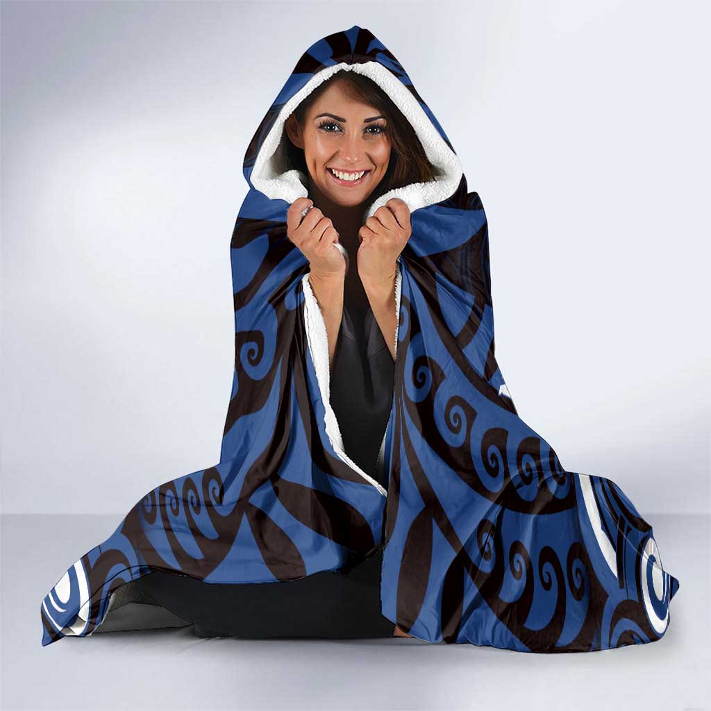 Aotearoa Ngati Tuwharetoa Hooded Blanket Maori Pattern New Zealand - Polynesian Pride