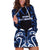 Custom Aotearoa Ngati Tuwharetoa Hoodie Dress Maori Pattern New Zealand - Polynesian Pride