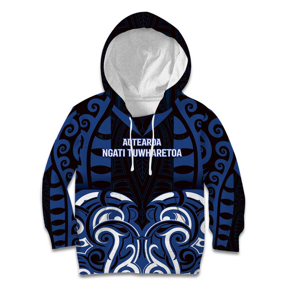 Custom Aotearoa Ngati Tuwharetoa Kid Hoodie Maori Pattern New Zealand - Polynesian Pride
