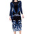 Custom Aotearoa Ngati Tuwharetoa Long Sleeve Bodycon Dress Maori Pattern New Zealand - Polynesian Pride