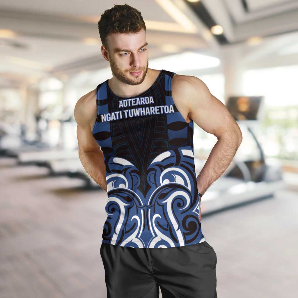 Custom Aotearoa Ngati Tuwharetoa Men Tank Top Maori Pattern New Zealand - Polynesian Pride