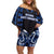 Custom Aotearoa Ngati Tuwharetoa Off Shoulder Short Dress Maori Pattern New Zealand - Polynesian Pride