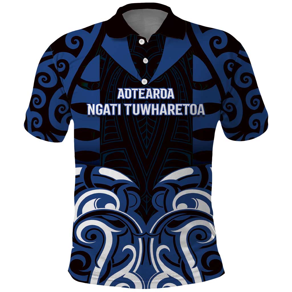 Custom Aotearoa Ngati Tuwharetoa Polo Shirt Maori Pattern New Zealand - Polynesian Pride