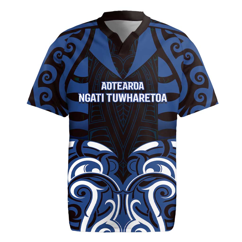 Custom Aotearoa Ngati Tuwharetoa Rugby Jersey Maori Pattern New Zealand - Polynesian Pride