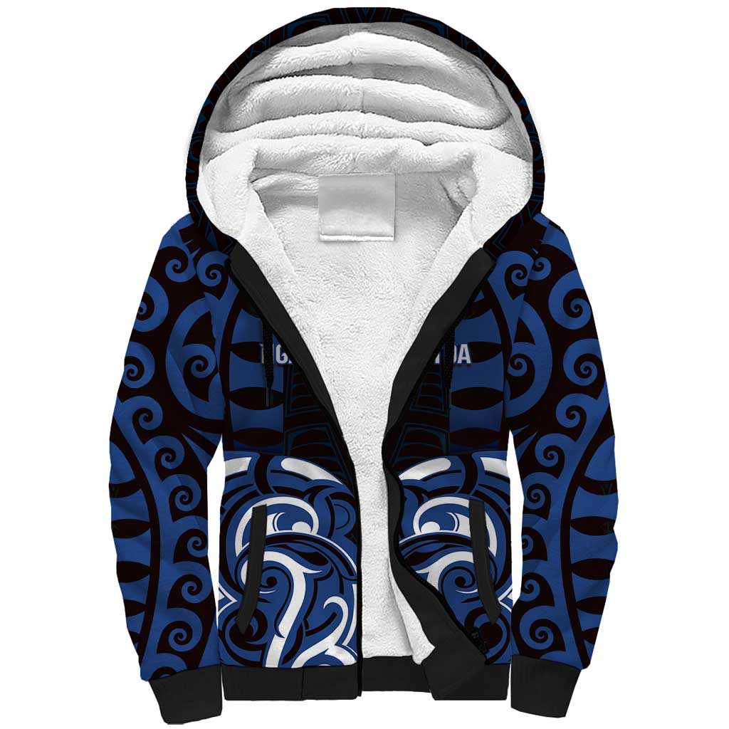 Custom Aotearoa Ngati Tuwharetoa Sherpa Hoodie Maori Pattern New Zealand - Polynesian Pride