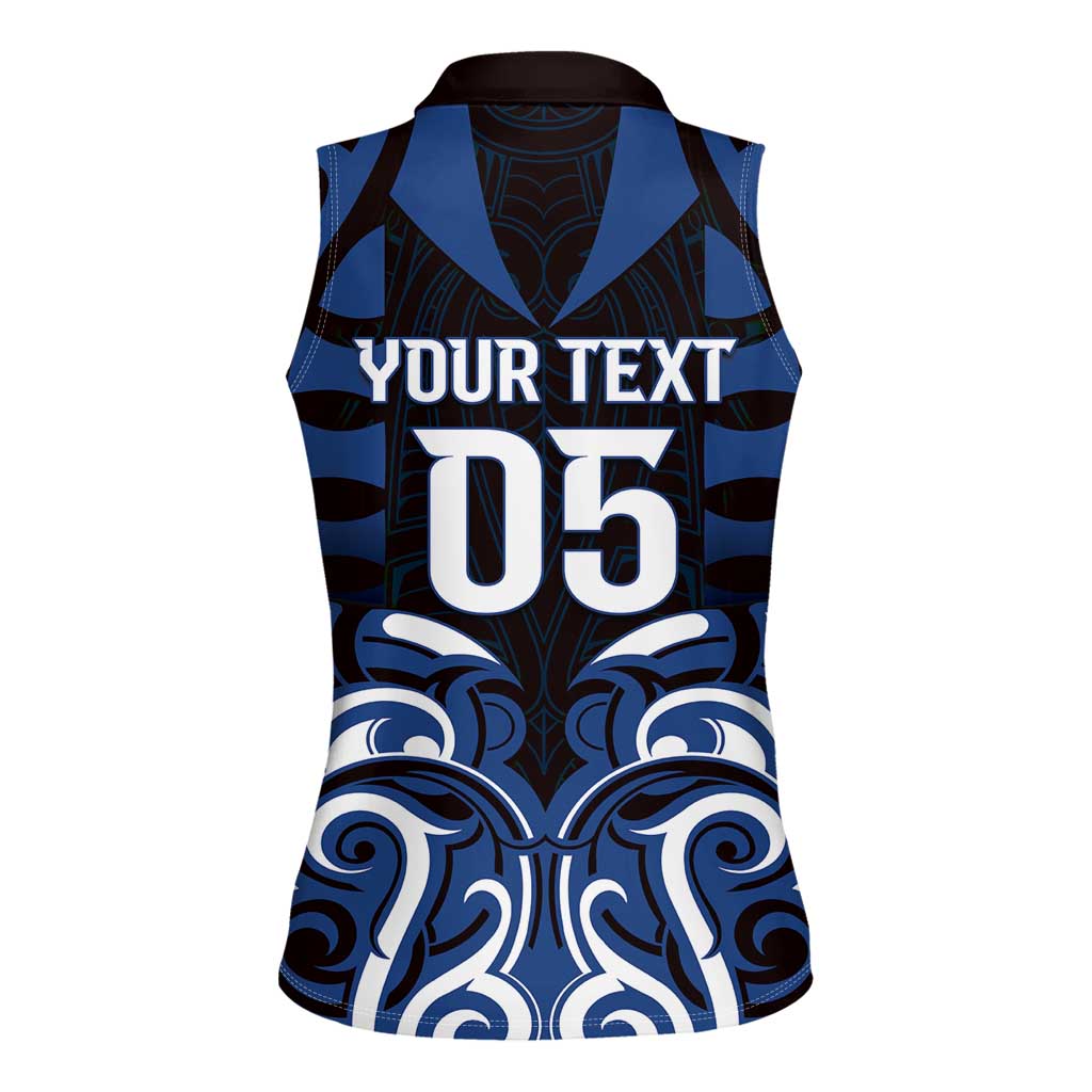Custom Aotearoa Ngati Tuwharetoa Women Sleeveless Polo Shirt Maori Pattern New Zealand - Polynesian Pride