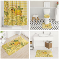 Hawaii Palaka Bathroom Set Cute Ripe Mango Turtle On The Waves