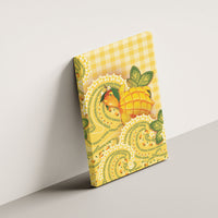 Hawaii Palaka Canvas Wall Art Cute Ripe Mango Turtle On The Waves