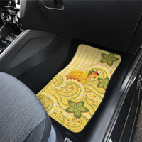 Hawaii Palaka Car Mats Cute Ripe Mango Turtle On The Waves