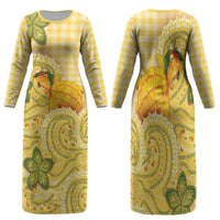 Hawaii Palaka Family Matching Long Sleeve Bodycon Dress and Hawaiian Shirt Cute Ripe Mango Turtle On The Waves