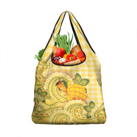 Hawaii Palaka Grocery Bag Cute Ripe Mango Turtle On The Waves