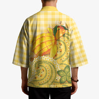 Hawaii Palaka Kimono Cute Ripe Mango Turtle On The Waves