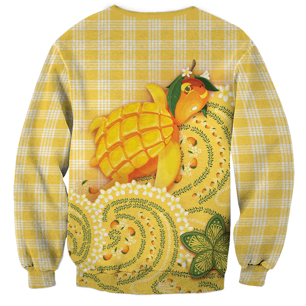 Hawaii Palaka Sweatshirt Cute Ripe Mango Turtle On The Waves