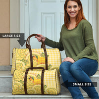 Hawaii Palaka Travel Bag Cute Ripe Mango Turtle On The Waves