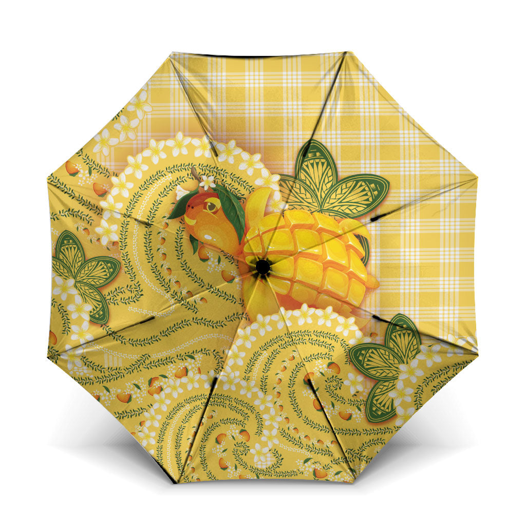 Hawaii Palaka Umbrella Cute Ripe Mango Turtle On The Waves