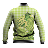 Hawaii Palaka Baseball Jacket Cute Green Mango Turtle On The Waves