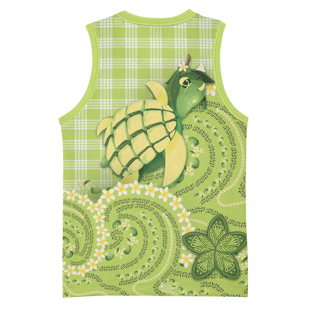 Hawaii Palaka Basketball Jersey Cute Green Mango Turtle On The Waves