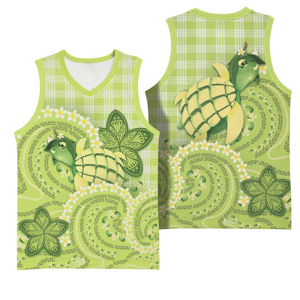 Hawaii Palaka Basketball Jersey Cute Green Mango Turtle On The Waves