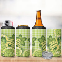 Hawaii Palaka 4 in 1 Can Cooler Tumbler Cute Green Mango Turtle On The Waves