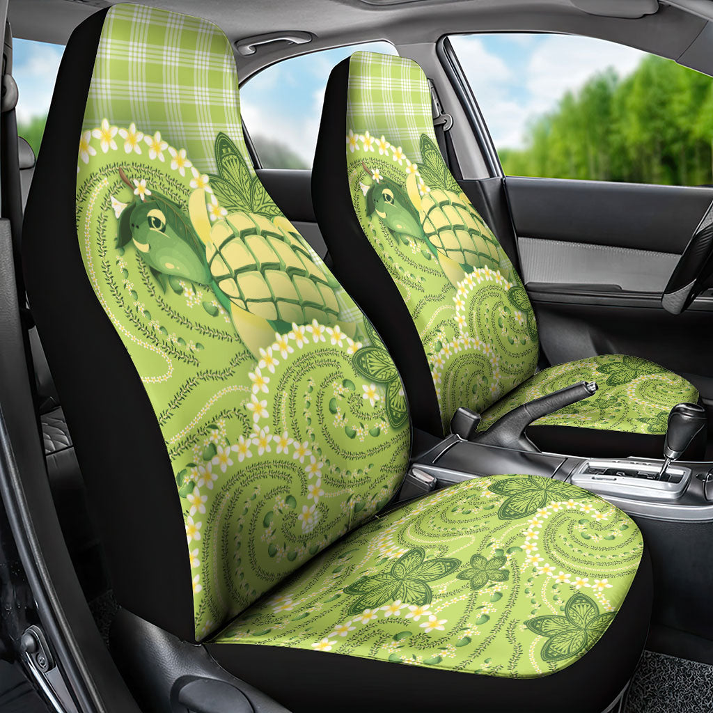 Hawaii Palaka Car Seat Cover Cute Green Mango Turtle On The Waves
