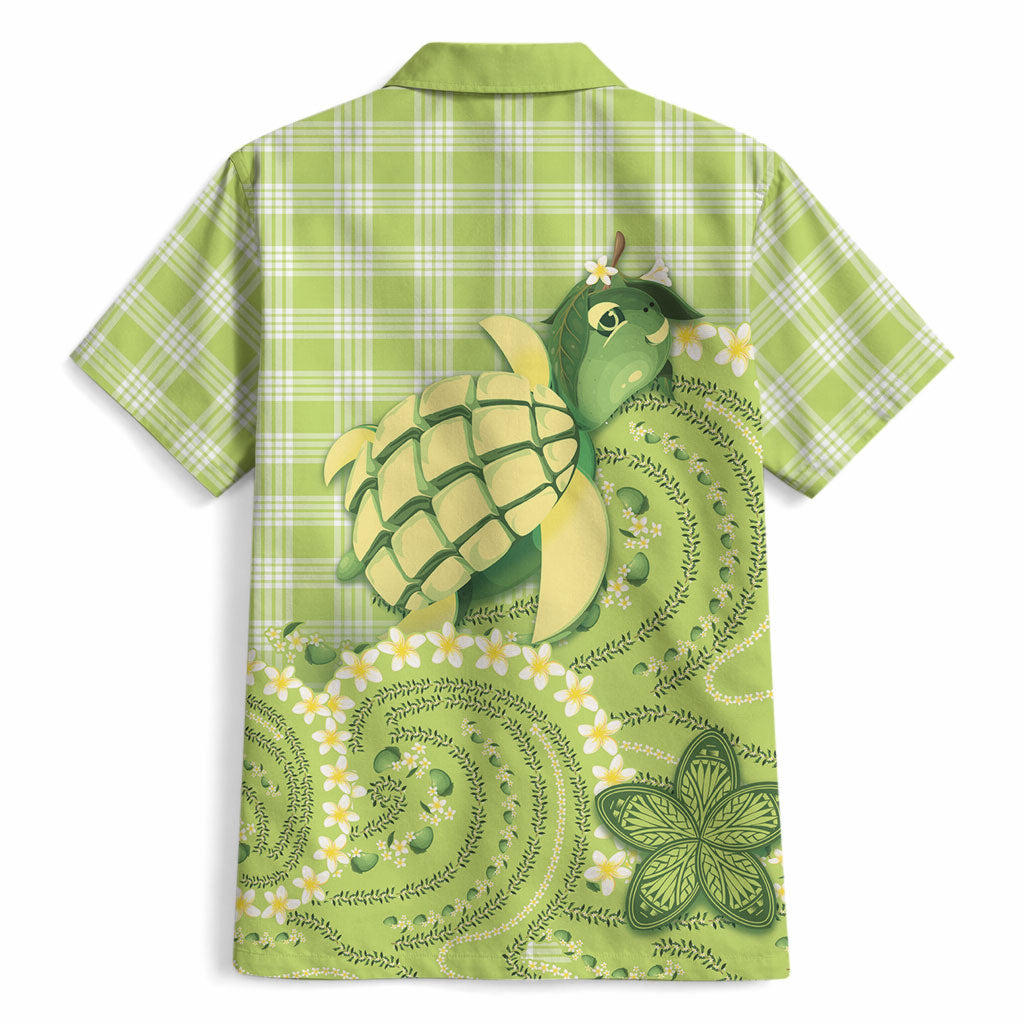 Hawaii Palaka Hawaiian Shirt Cute Green Mango Turtle On The Waves