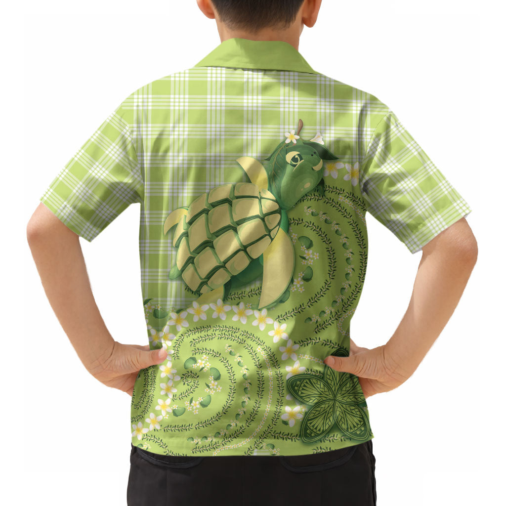 Hawaii Palaka Kid Hawaiian Shirt Cute Green Mango Turtle On The Waves