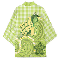 Hawaii Palaka Kimono Cute Green Mango Turtle On The Waves