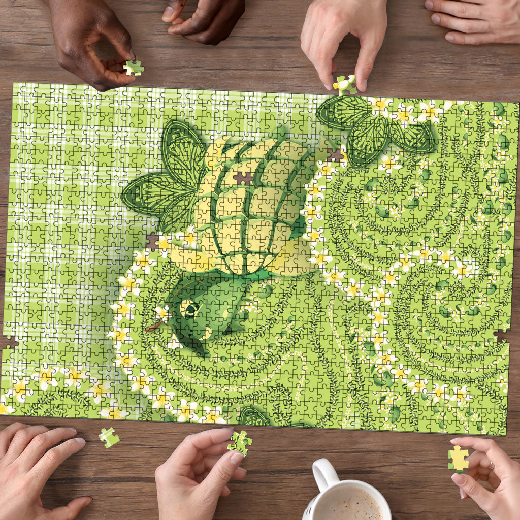 Hawaii Palaka Puzzle Cute Green Mango Turtle On The Waves