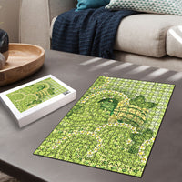 Hawaii Palaka Puzzle Cute Green Mango Turtle On The Waves