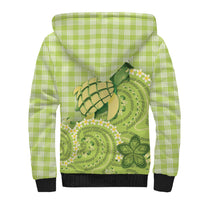 Hawaii Palaka Sherpa Hoodie Cute Green Mango Turtle On The Waves