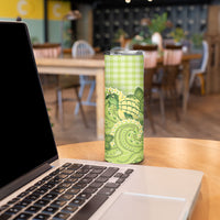 Hawaii Palaka Skinny Tumbler Cute Green Mango Turtle On The Waves