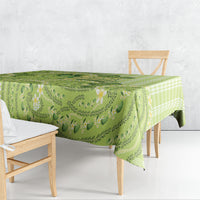 Hawaii Palaka Tablecloth Cute Green Mango Turtle On The Waves