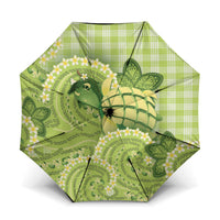 Hawaii Palaka Umbrella Cute Green Mango Turtle On The Waves