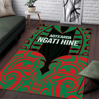 Aotearoa Ngati Hine Area Rug Maori Pattern New Zealand - Polynesian Pride