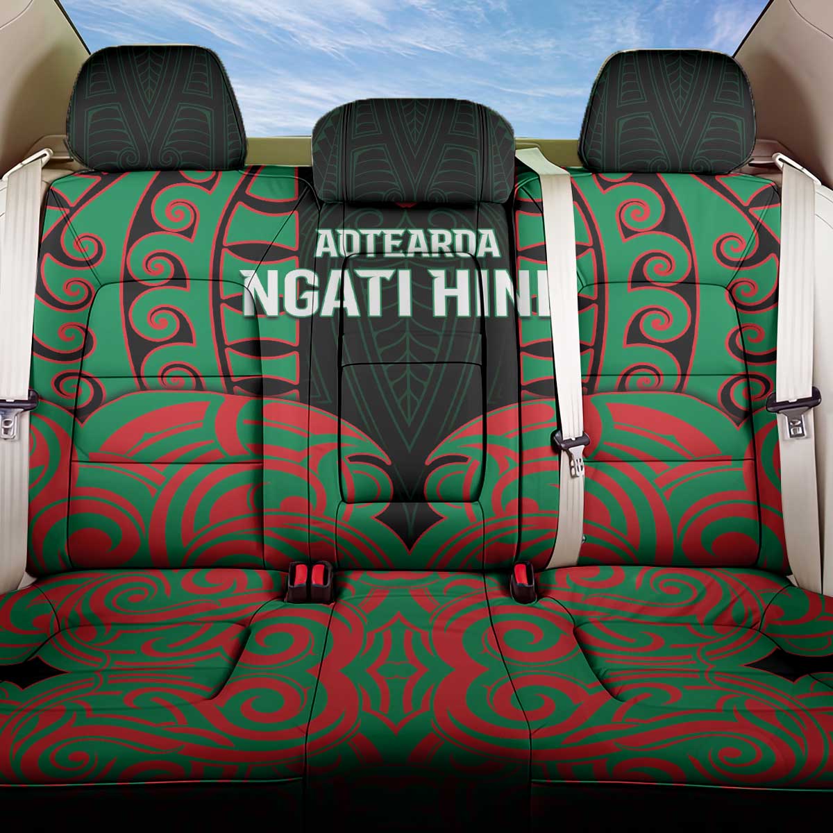 Aotearoa Ngati Hine Back Car Seat Cover Maori Pattern New Zealand - Polynesian Pride