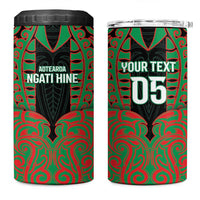 Custom Aotearoa Ngati Hine 4 in 1 Can Cooler Tumbler Maori Pattern New Zealand - Polynesian Pride