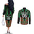 Custom Aotearoa Ngati Hine Couples Matching Off The Shoulder Long Sleeve Dress and Long Sleeve Button Shirt Maori Pattern New Zealand - Polynesian Pride