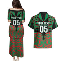 Custom Aotearoa Ngati Hine Couples Matching Puletasi and Hawaiian Shirt Maori Pattern New Zealand - Polynesian Pride