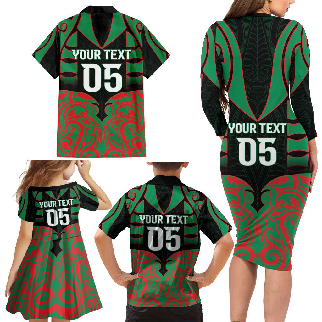 Custom Aotearoa Ngati Hine Family Matching Long Sleeve Bodycon Dress and Hawaiian Shirt Maori Pattern New Zealand DT05 - Polynesian Pride