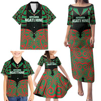 Custom Aotearoa Ngati Hine Family Matching Puletasi and Hawaiian Shirt Maori Pattern New Zealand DT05 - Polynesian Pride