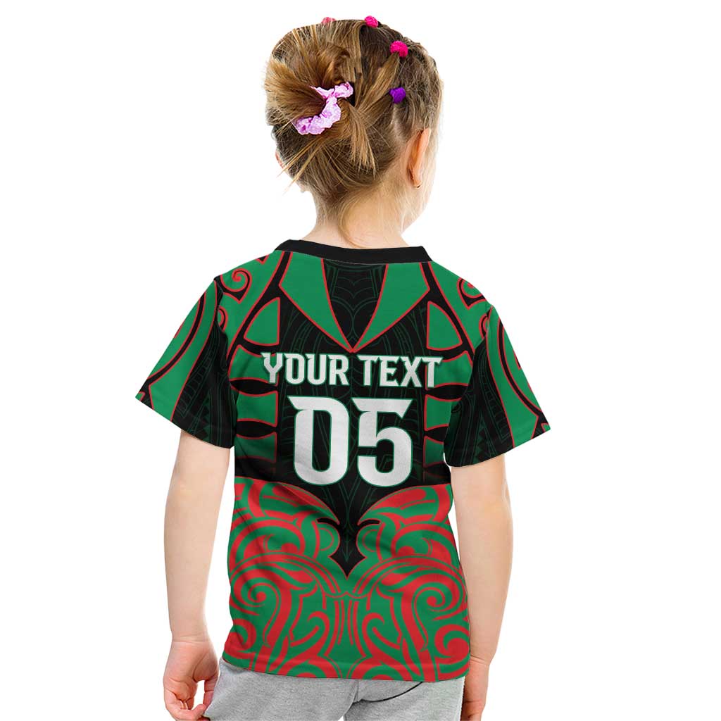 Custom Aotearoa Ngati Hine Kid T Shirt Maori Pattern New Zealand - Polynesian Pride