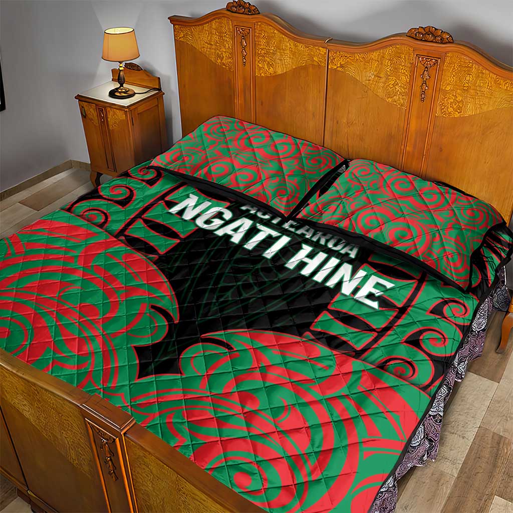 Aotearoa Ngati Hine Quilt Bed Set Maori Pattern New Zealand - Polynesian Pride