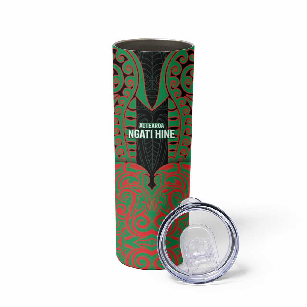 Custom Aotearoa Ngati Hine Skinny Tumbler Maori Pattern New Zealand - Polynesian Pride